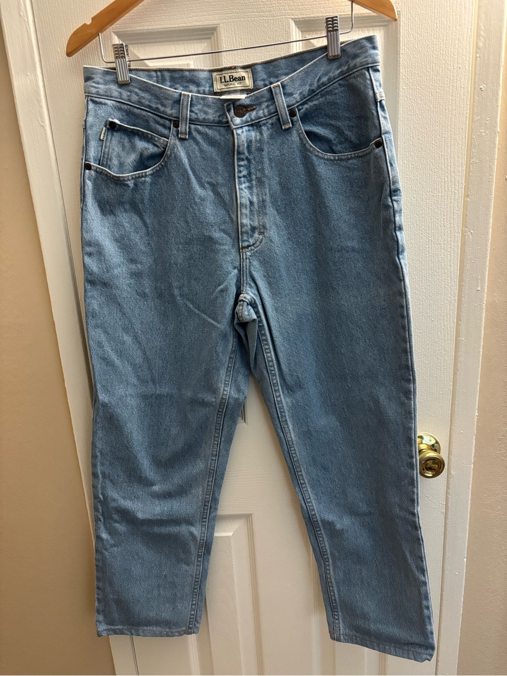 L.L. Bean Men's Light Wash Relaxed Jeans
